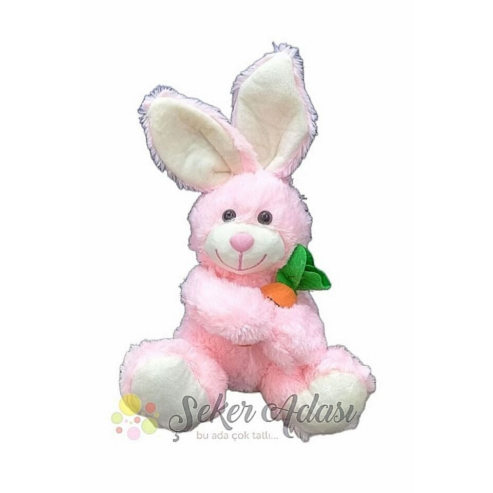 Sevimli Arkadaşım Peluş Pembe Tavşan 28 Cm--skradapelus121