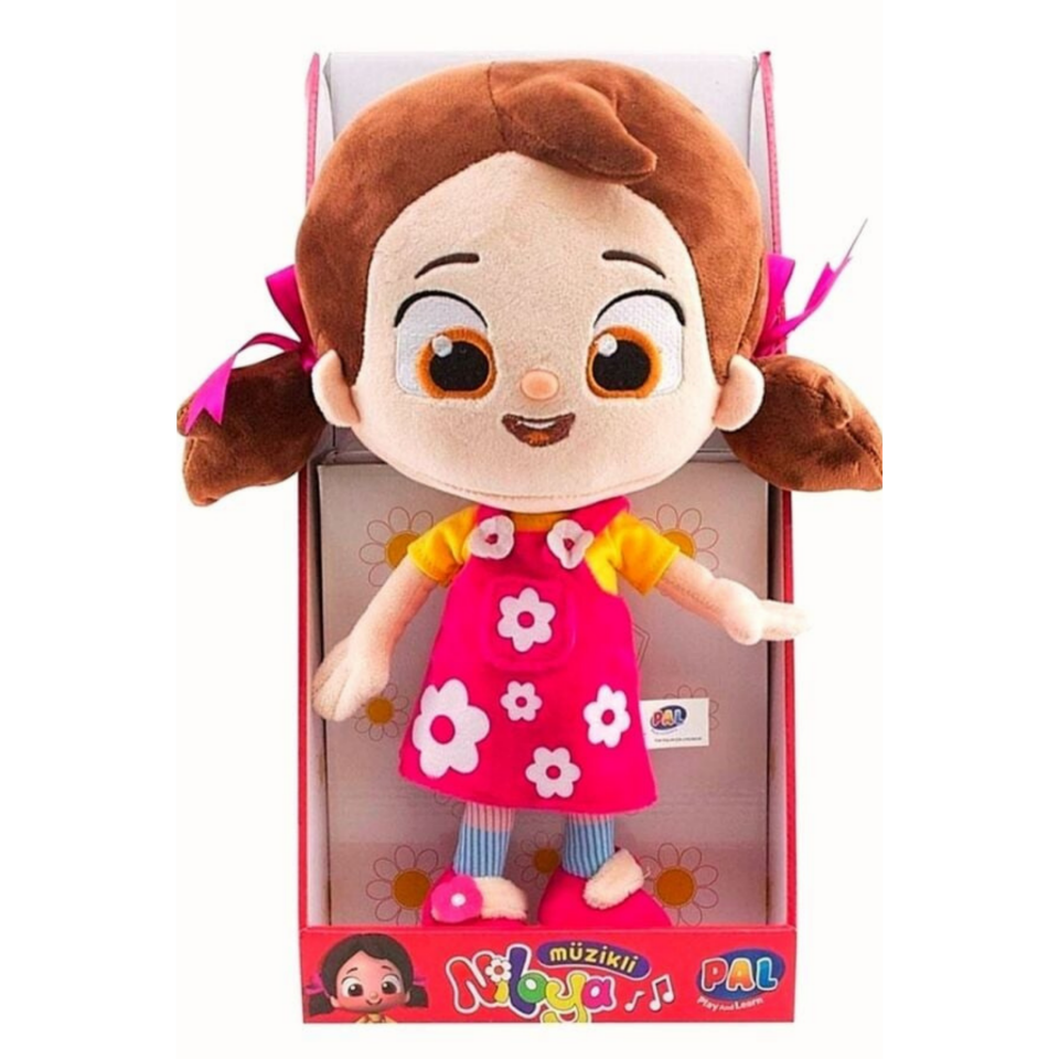 Lisanslı Niloya Kalpli Müzikli Sesli Peluş Bez Bebek 35 Cm.
