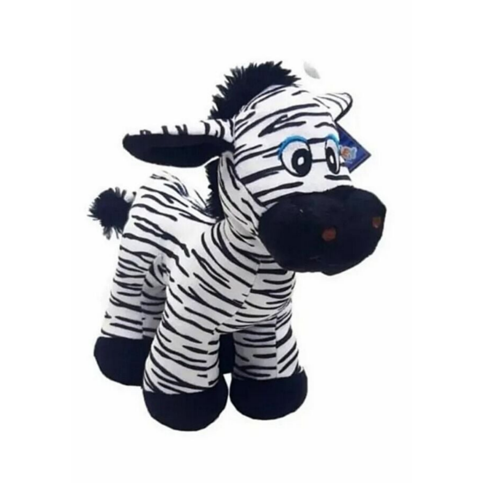 Sevimli Çizgili Peluş Zebra 28 Cm - Hediyelik Uyku Ve Oyun Arkadaşı Peluş Eşek Zebra Oyuncak