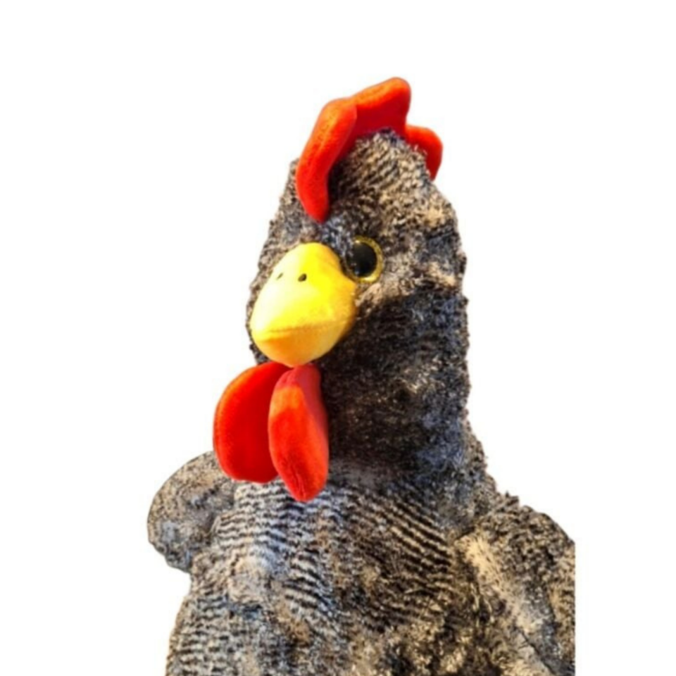 Çilli Horoz Peluş Oyuncak 35 cm Uyku ve Oyun Arkadaşı Tavuk Civciv Ördek Kuş