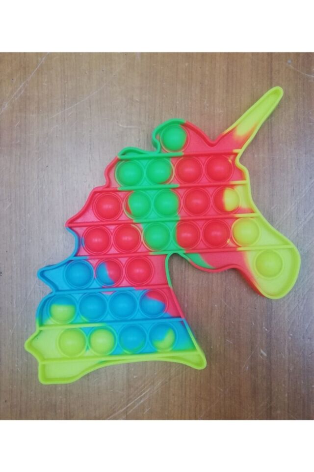 Büyük Unicorn Popit Özel Pop Duyusal Oyuncak Zihinsel Stres Oyunu Unicornpopıt Pop It Push 19x18 Cm